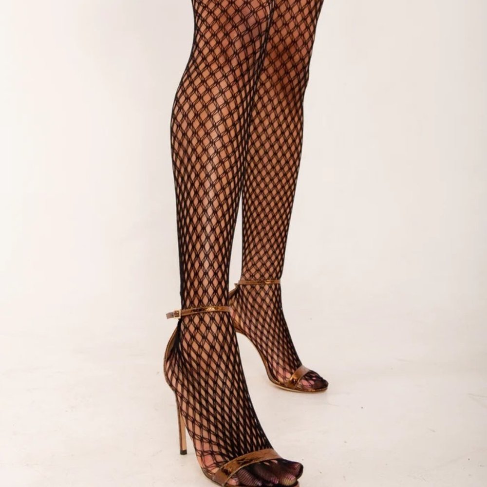 NWOT - Les Belles Double Net Fishnet Stockings - Size XS/S